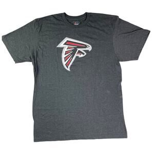 Atlanta Falcons T-Shirt Majestic Triple Peak Shirt Size XL Gray A0357